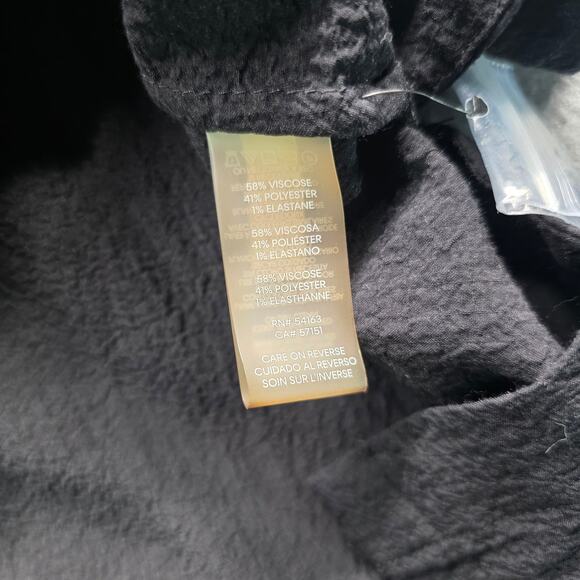 Calvin Klein women blouse black button front long sleeve top size M - Picture 12 of 12